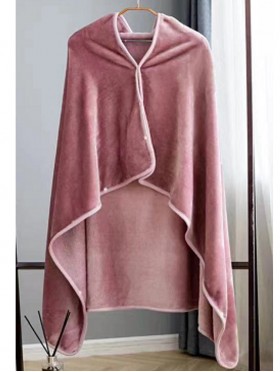 Multi-Function Flannel House Blanket/ Cape W/ Buttons